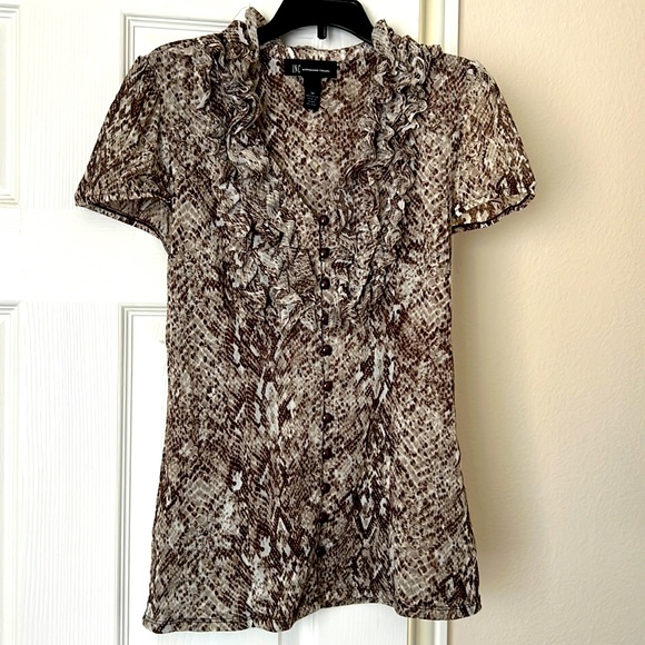 INC ANIMAL PRINT TOP - Picture 1 of 3